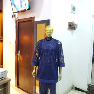 navy blue senator with lace